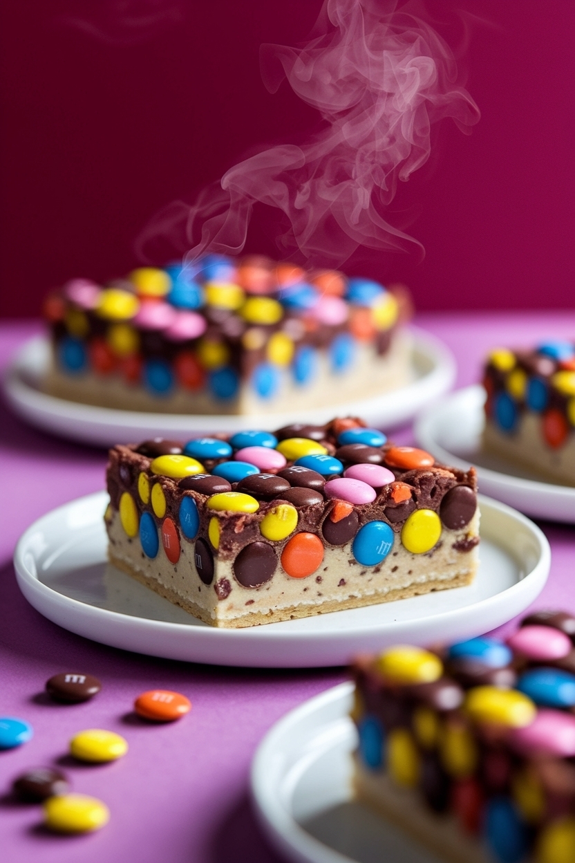 valentine m&m cookie bars 9x13