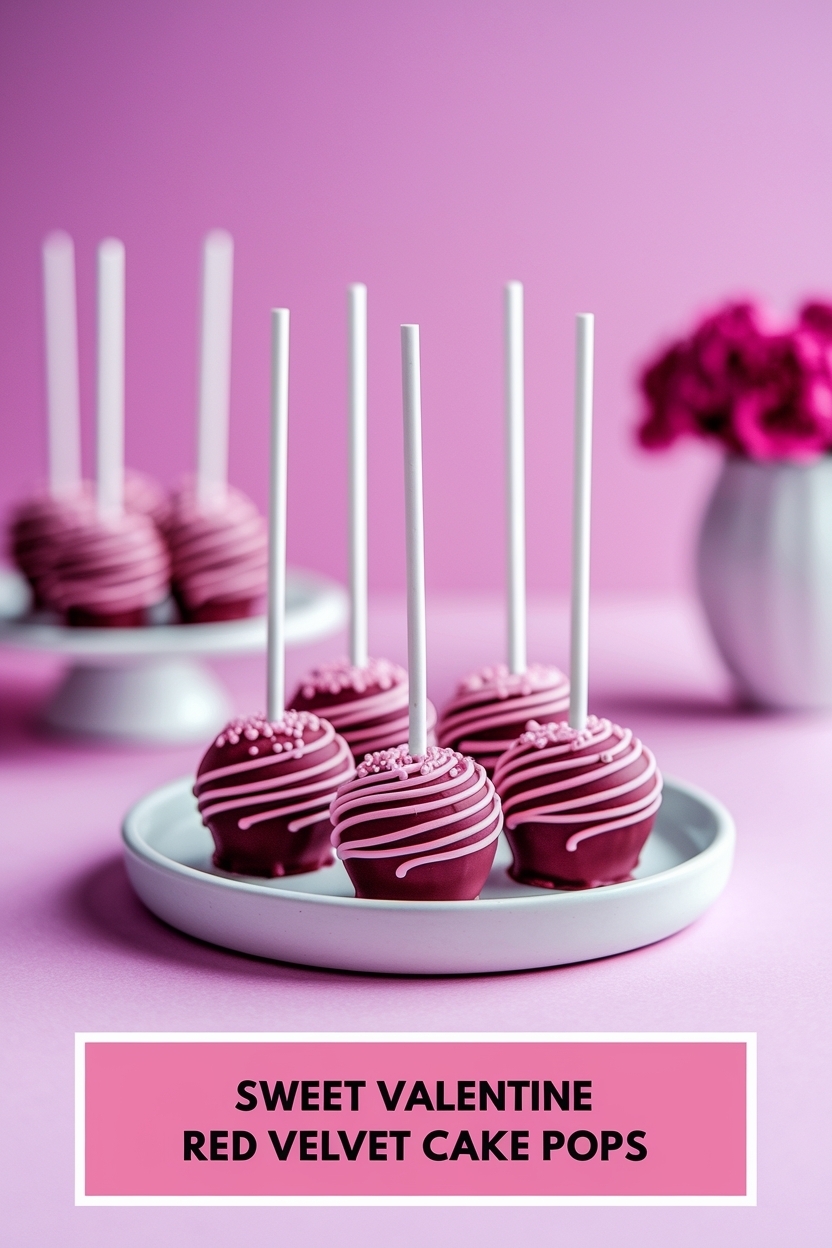 valentine red velvet cake pops
