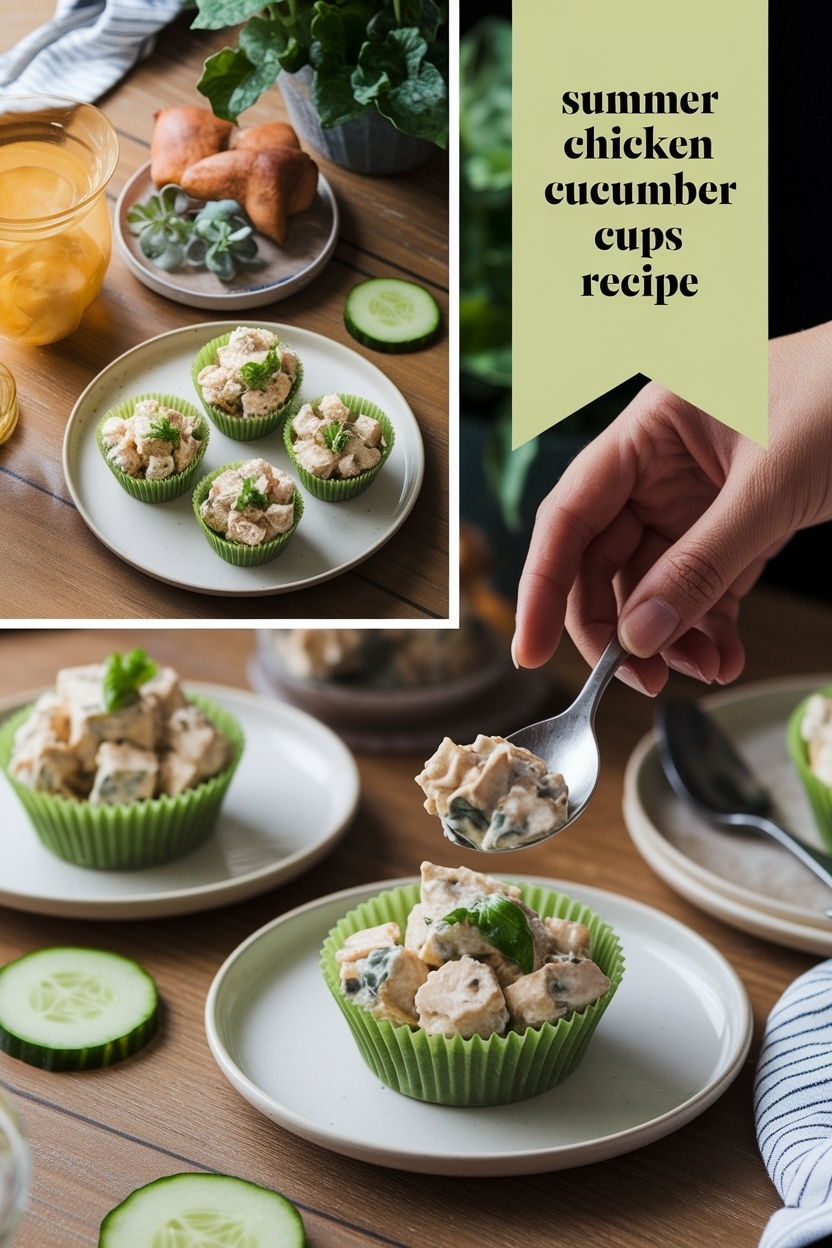 chicken salad cucumber cups recipe