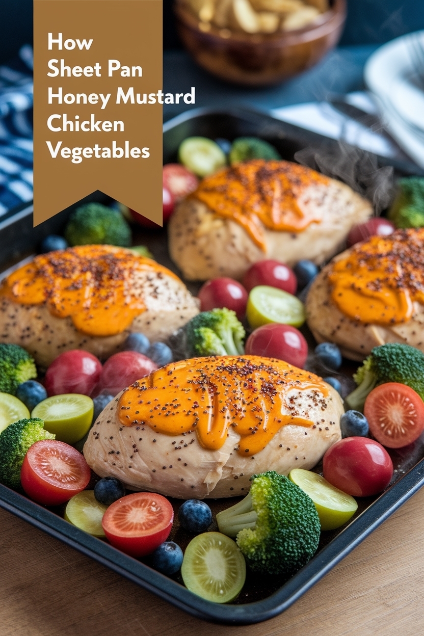 sheet pan honey mustard chicken vegetables