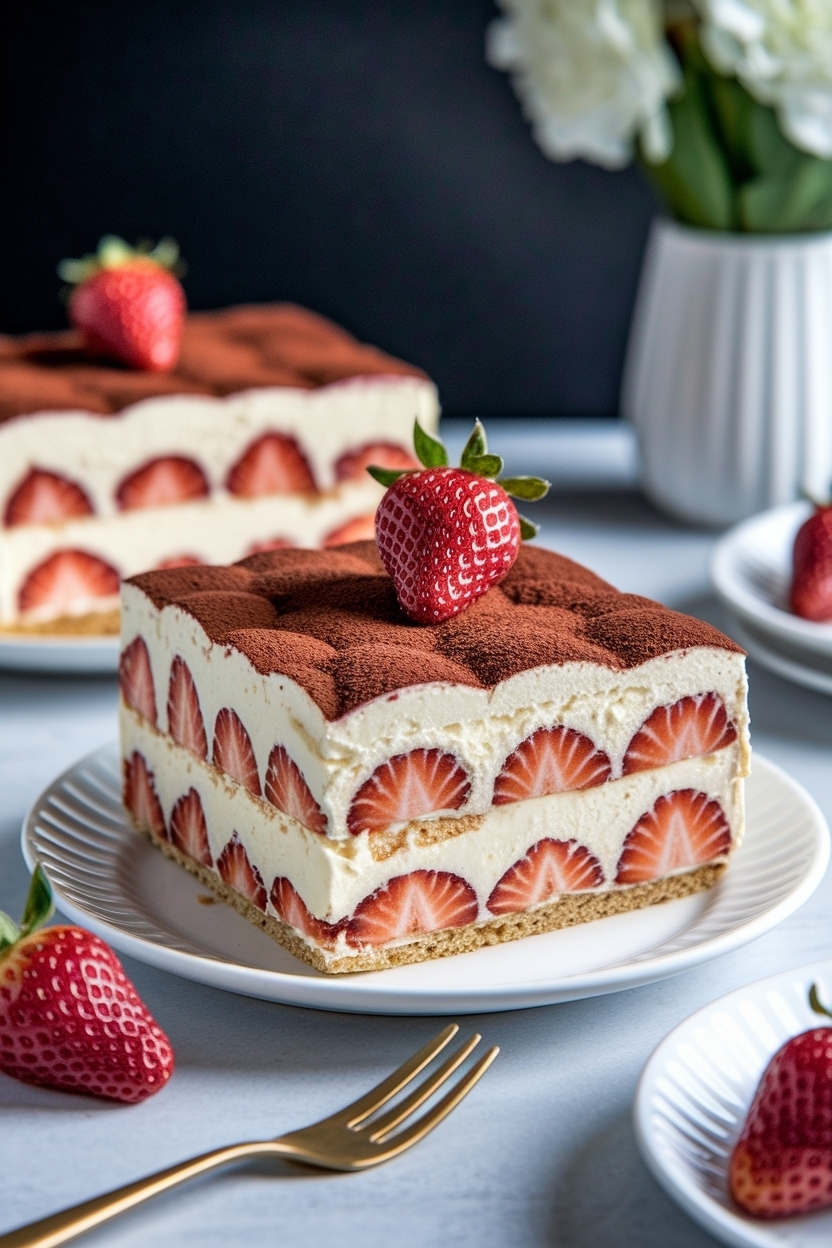 strawberries and cream tiramisu recipe