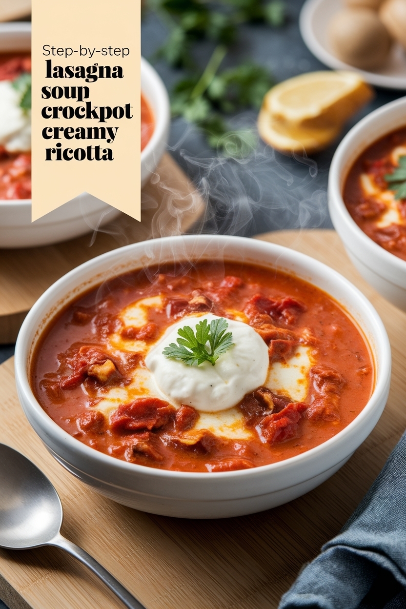 lasagna soup crockpot creamy ricotta