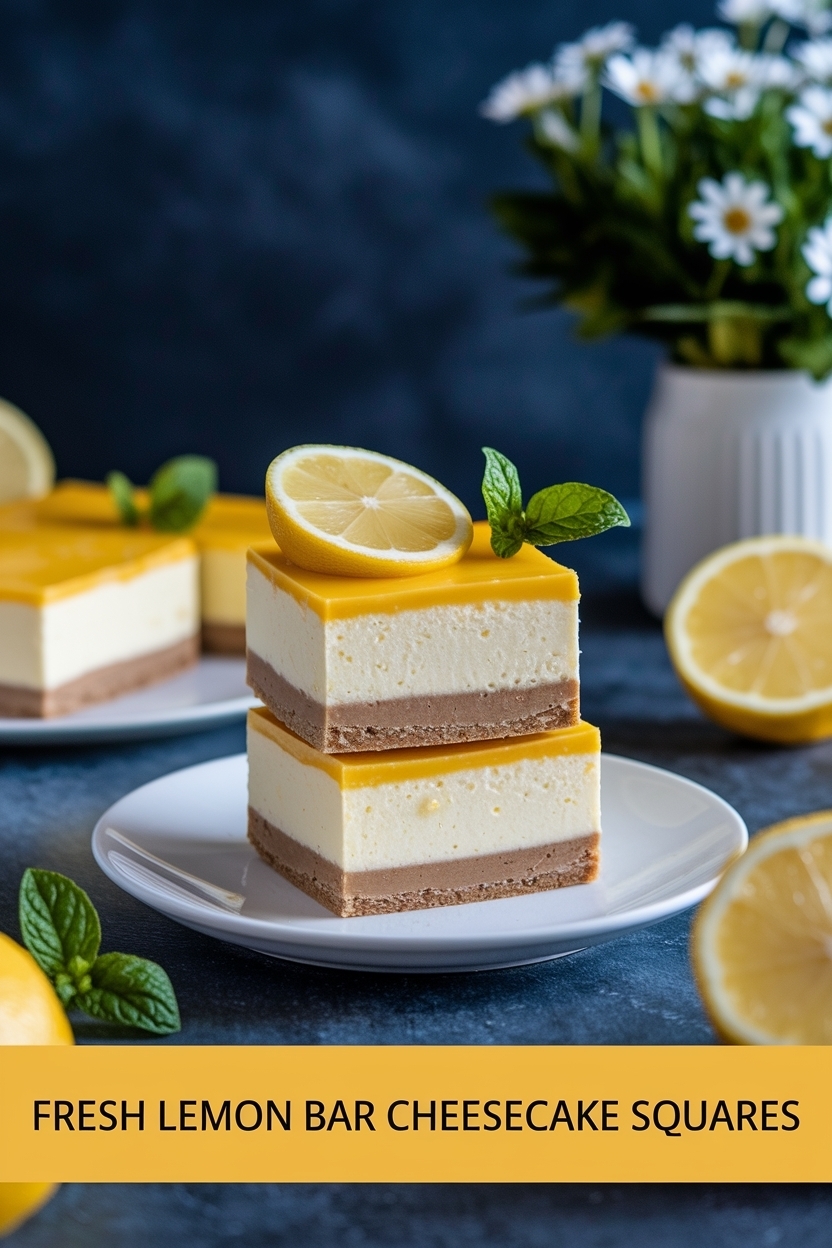 lemon bar cheesecake squares