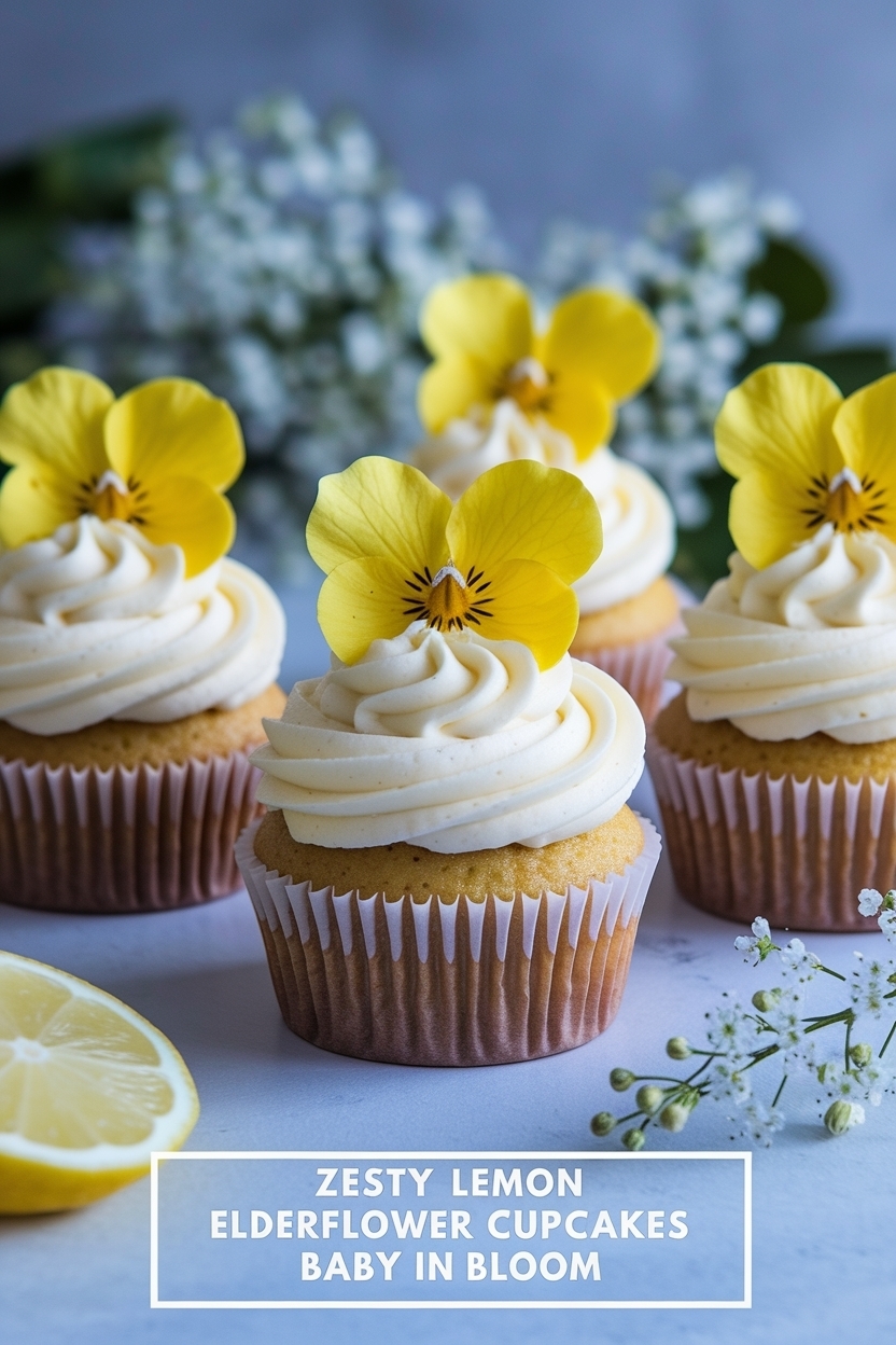 lemon elderflower cupcakes baby in bloom
