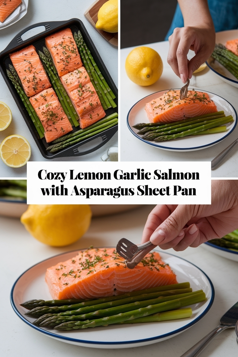 lemon garlic salmon with asparagus sheet pan