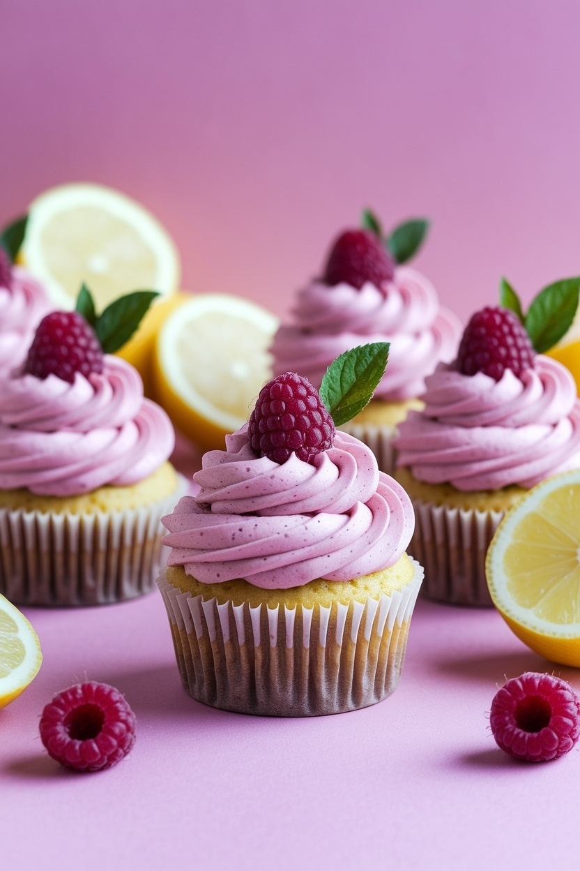 lemon raspberry cupcakes buttercream