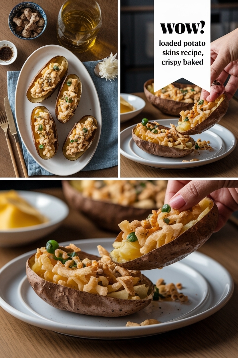 loaded potato skins recipe crispy baked