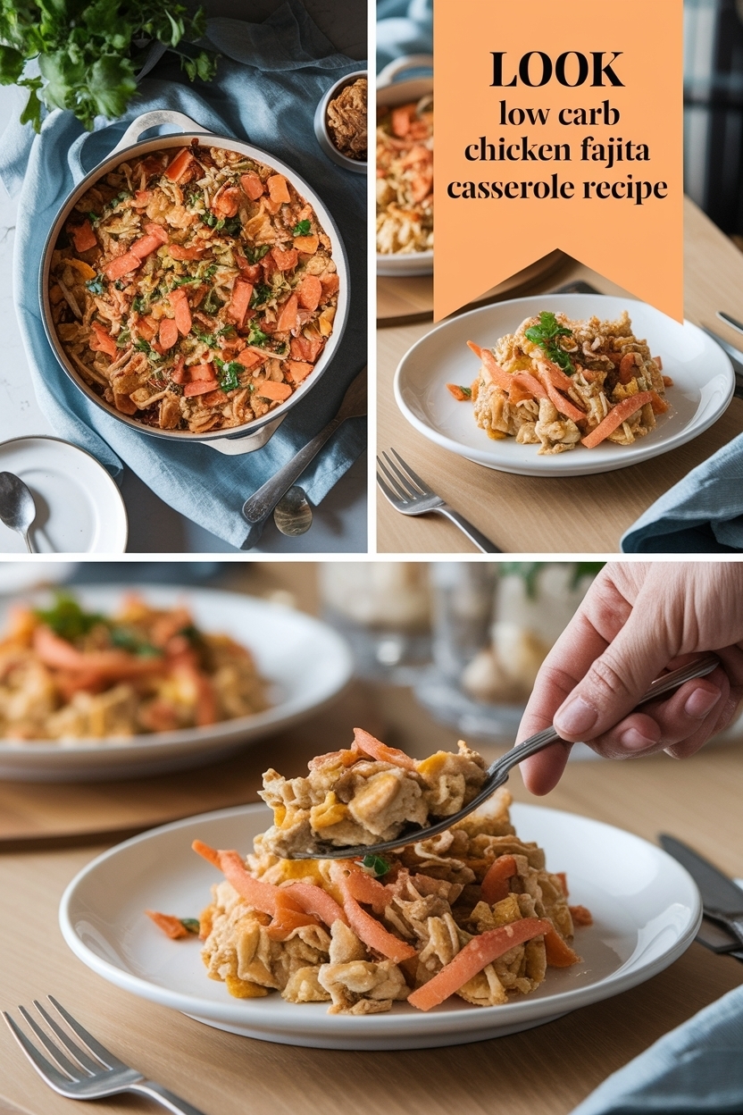low carb chicken fajita casserole recipe