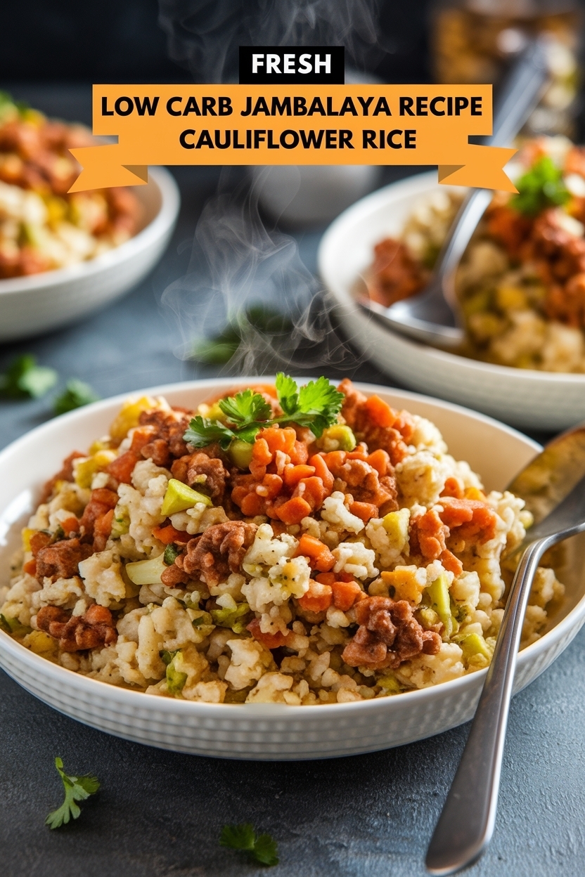 low carb jambalaya recipe cauliflower rice