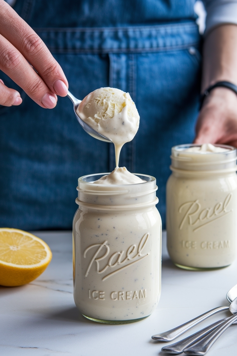 mason jar ice cream recipe no churn