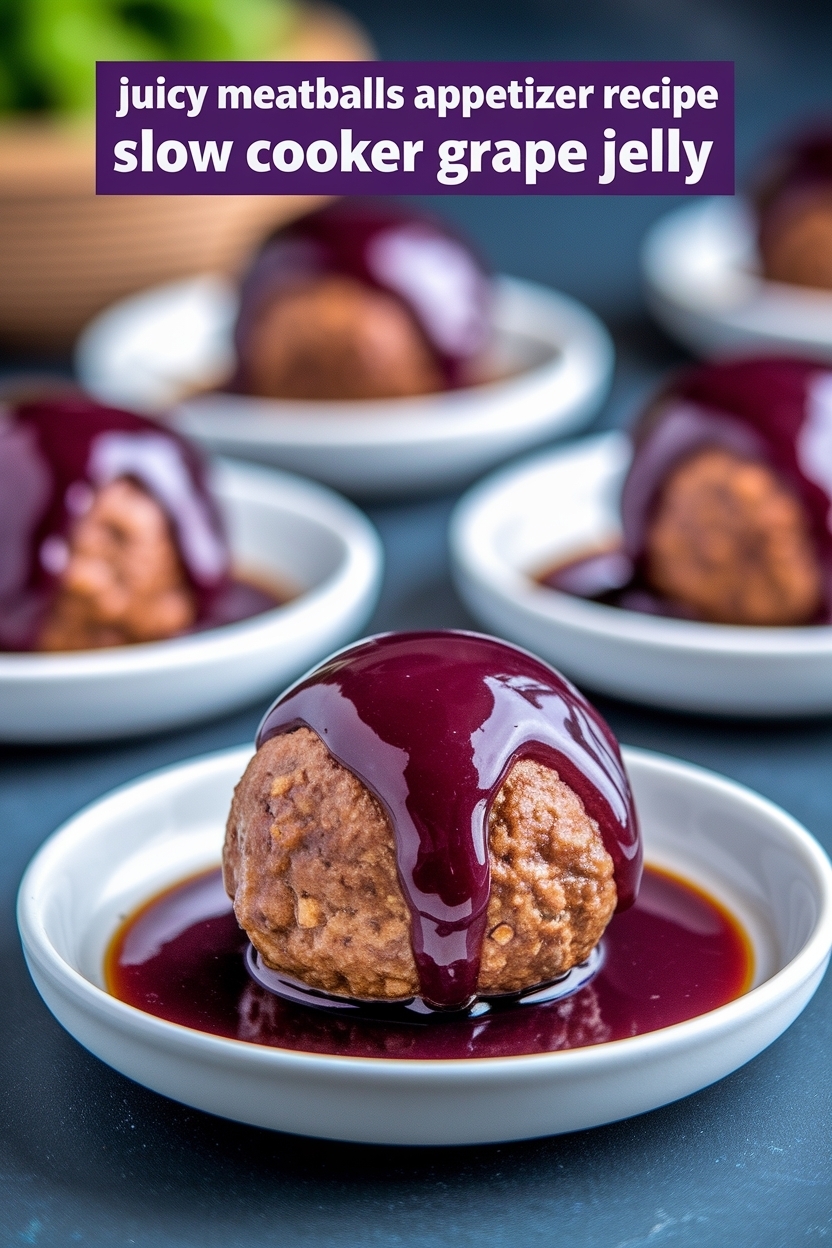 meatballs appetizer recipe slow cooker grape jelly