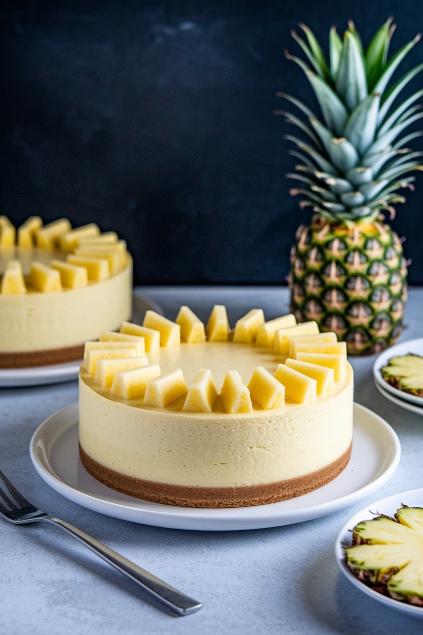 no bake pineapple cheesecake recipe