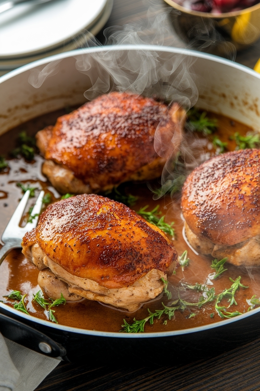 one pan tuscan chicken thighs viral