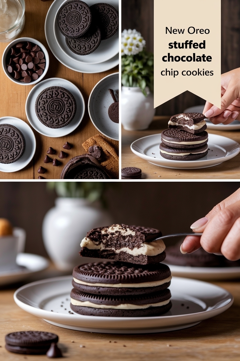 oreo stuffed chocolate chip cookies
