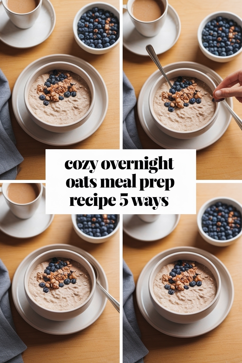 overnight oats meal prep recipe 5 ways