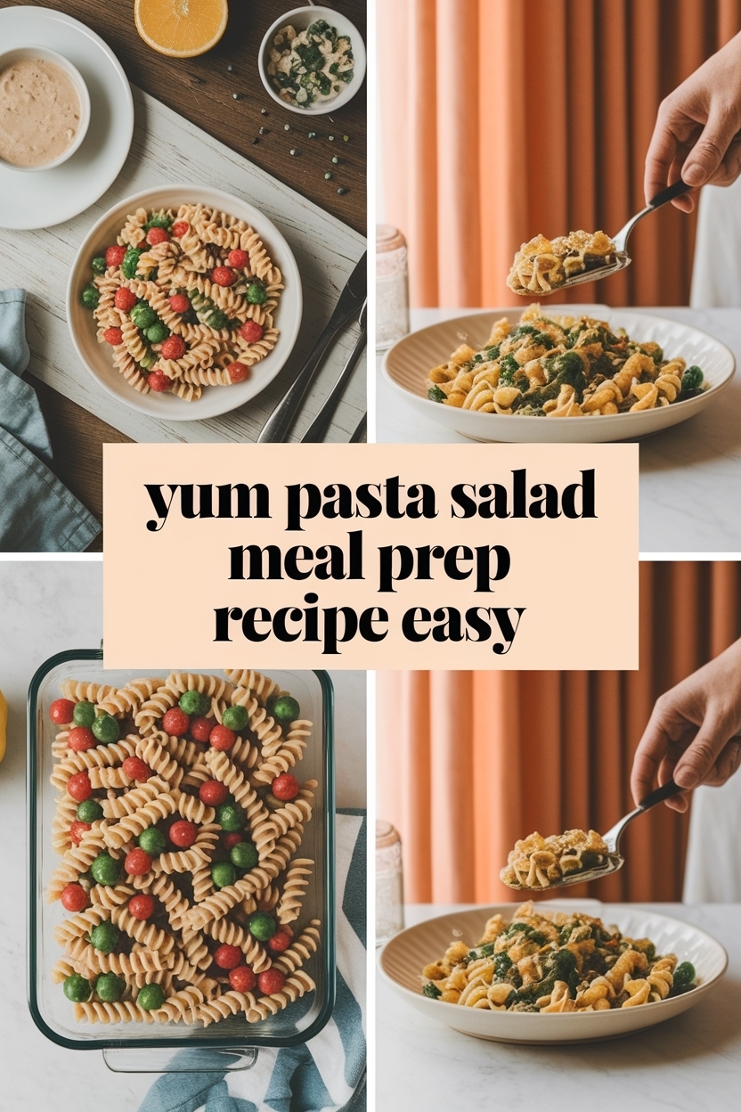 pasta salad meal prep recipe easy