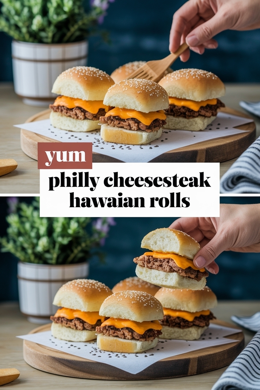 philly cheesesteak sliders hawaiian rolls