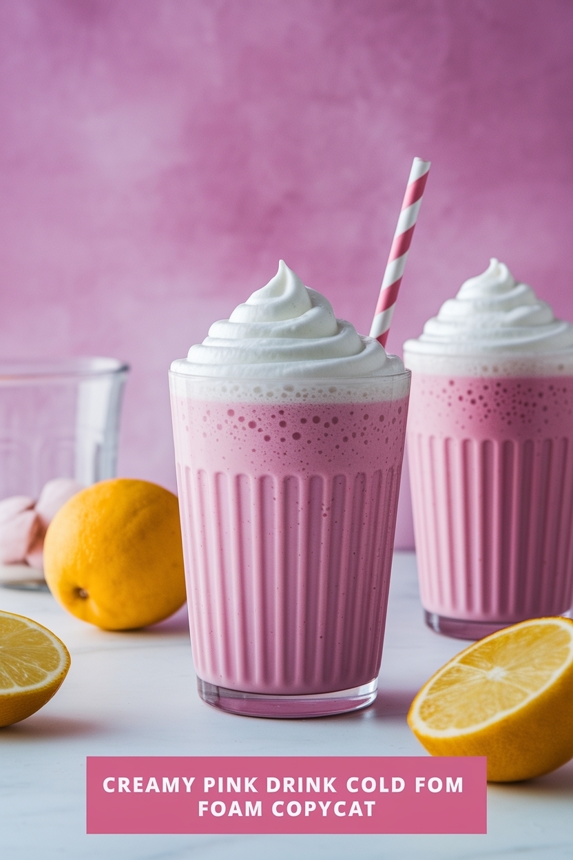 pink drink cold foam copycat