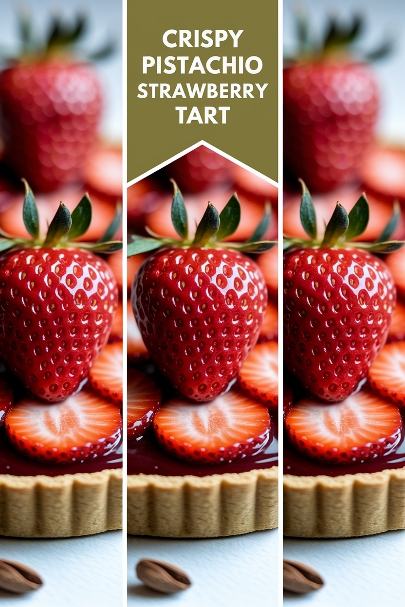 pistachio strawberry tart