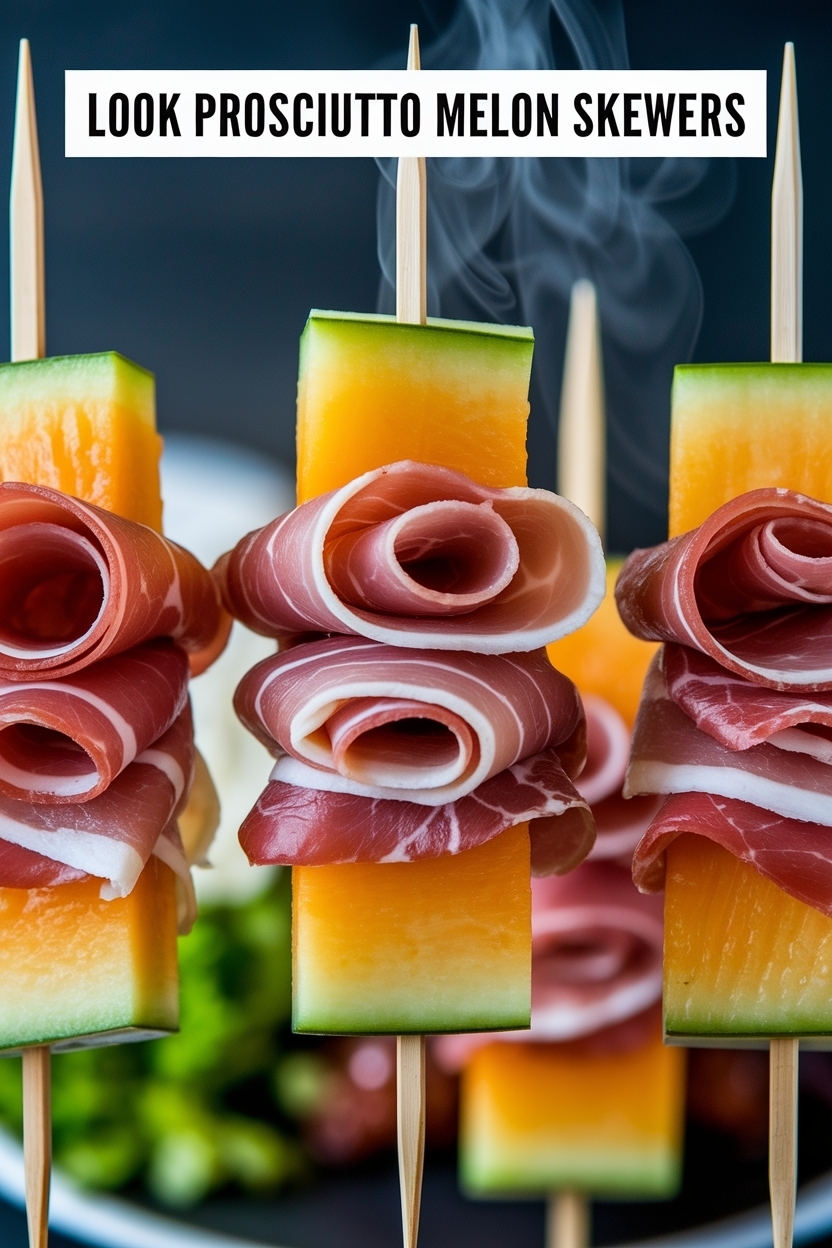 prosciutto melon skewers
