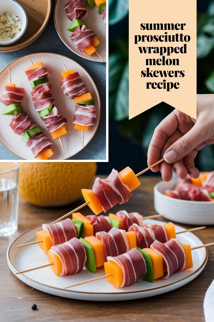 prosciutto wrapped melon skewers recipe