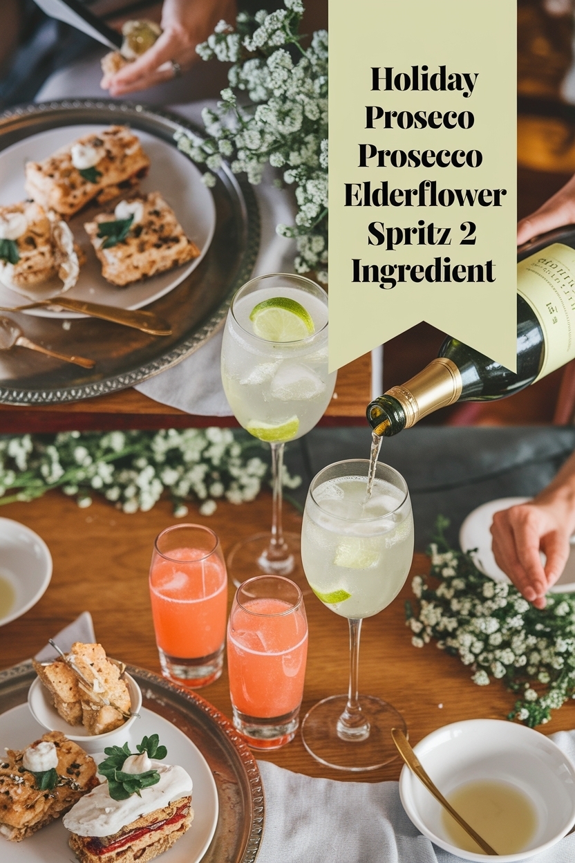 prosecco elderflower spritz 2 ingredient