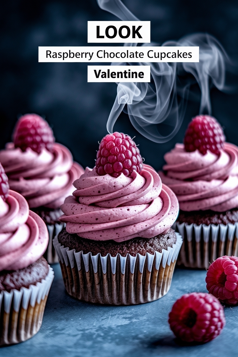 raspberry chocolate cupcakes valentine