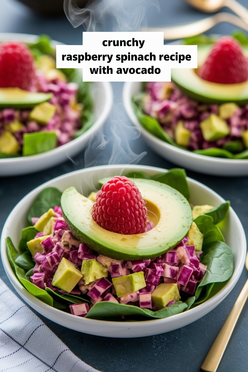 raspberry spinach salad recipe with avocado