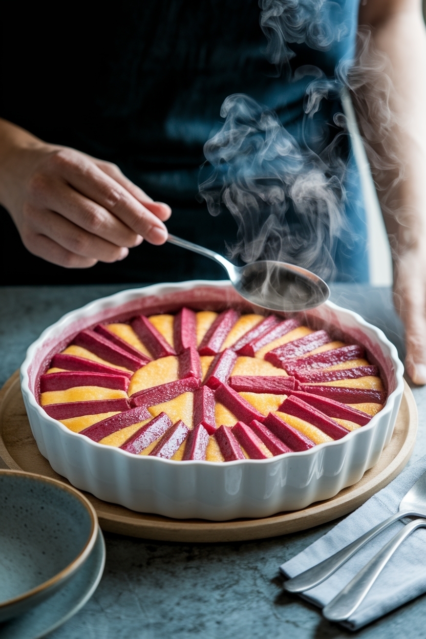 rhubarb clafoutis french
