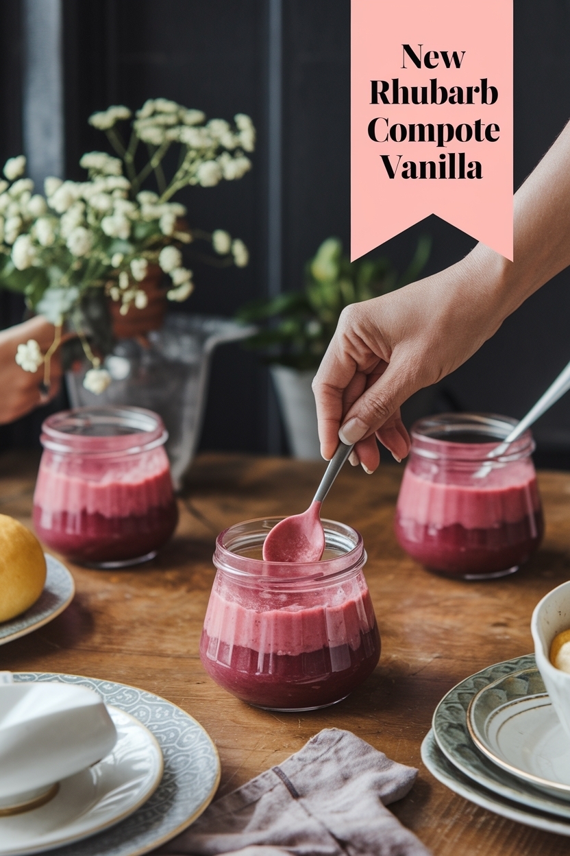 rhubarb compote vanilla