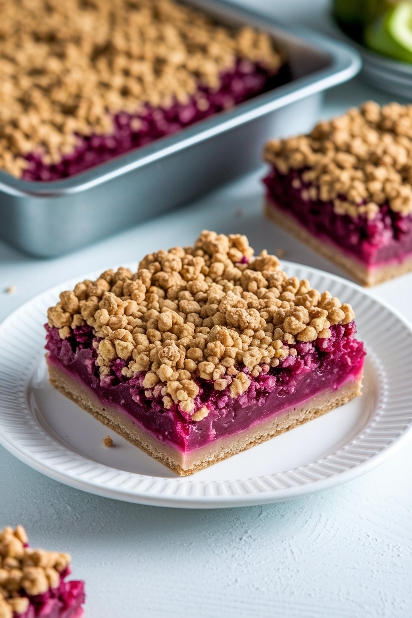 rhubarb crumble bars