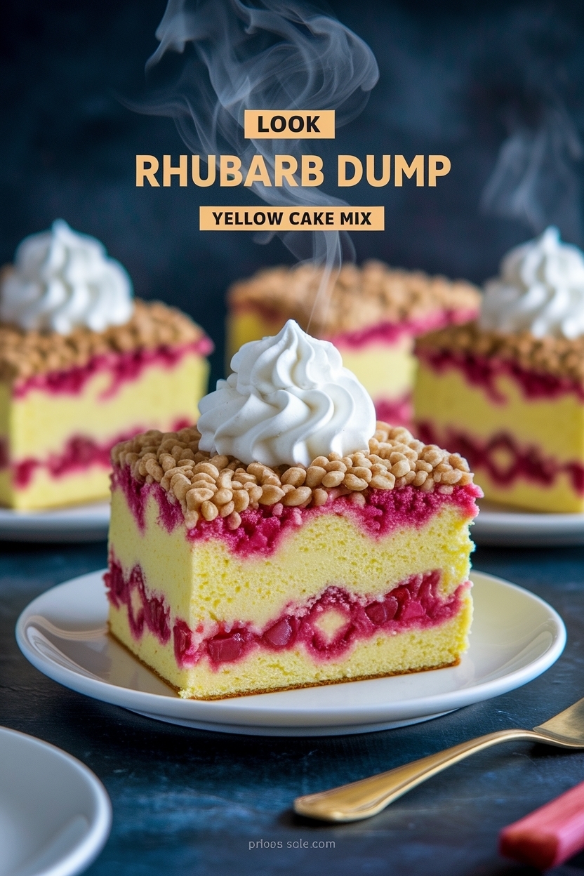 rhubarb dump cake yellow cake mix