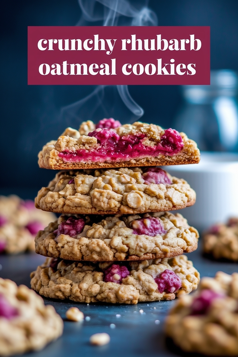 rhubarb oatmeal cookies
