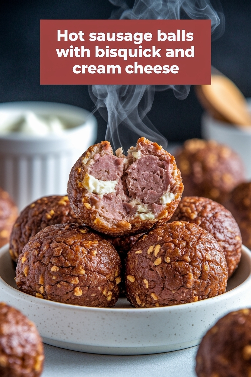 sausage balls with bisquick and cream cheese