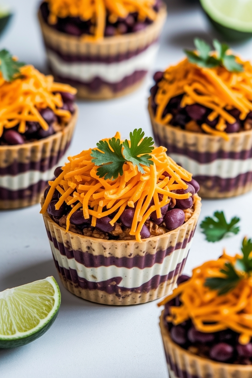 seven layer taco dip cups individual