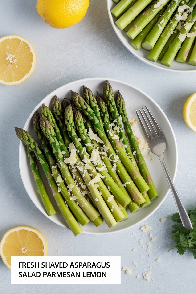 shaved asparagus salad parmesan lemon