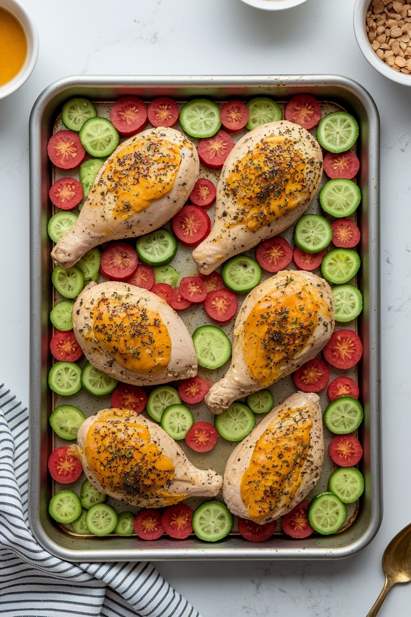 sheet pan honey mustard chicken vegetables