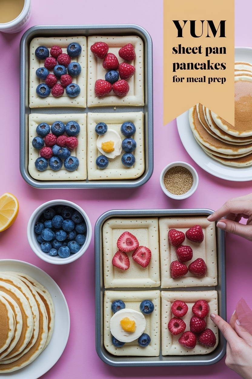 sheet pan pancakes for meal prep