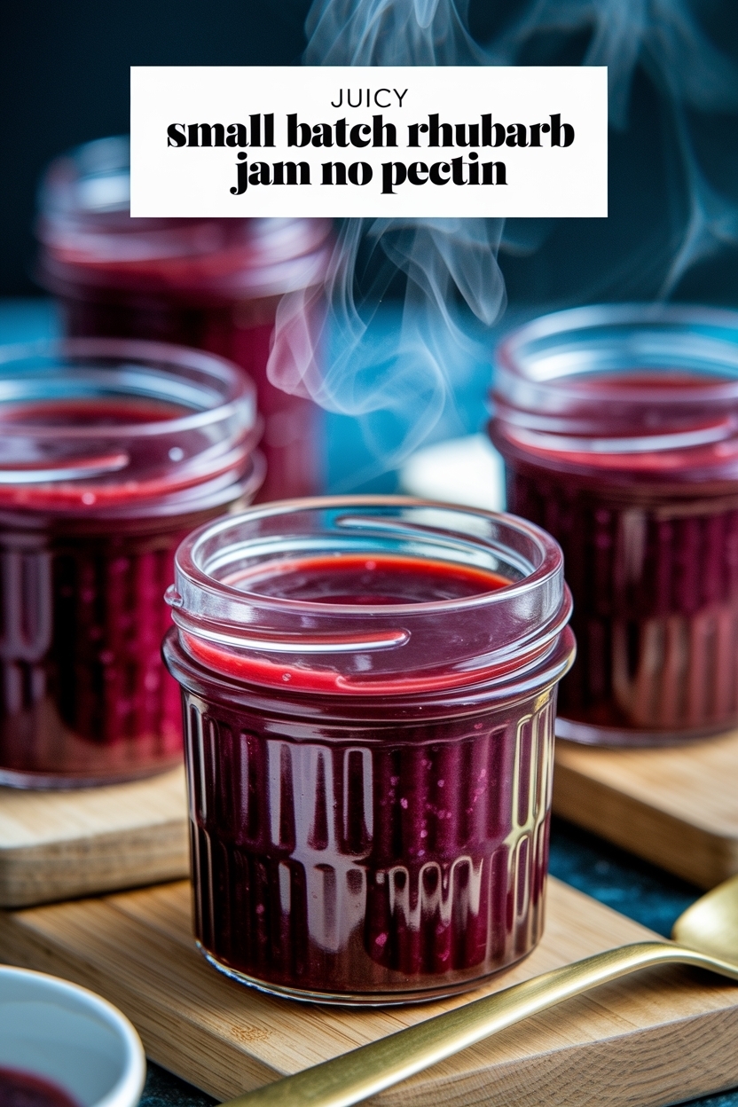 small batch rhubarb jam no pectin