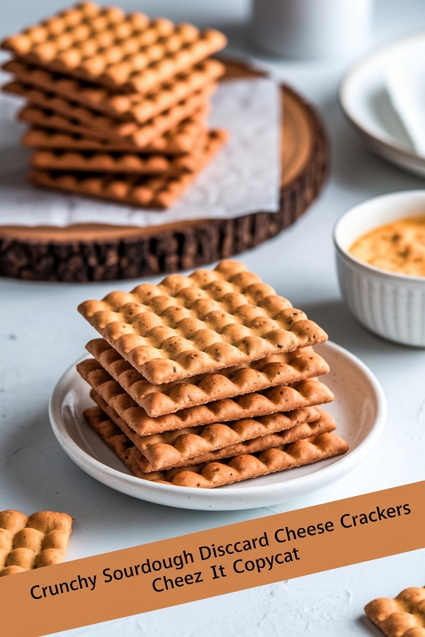 sourdough discard cheese crackers cheez it copycat