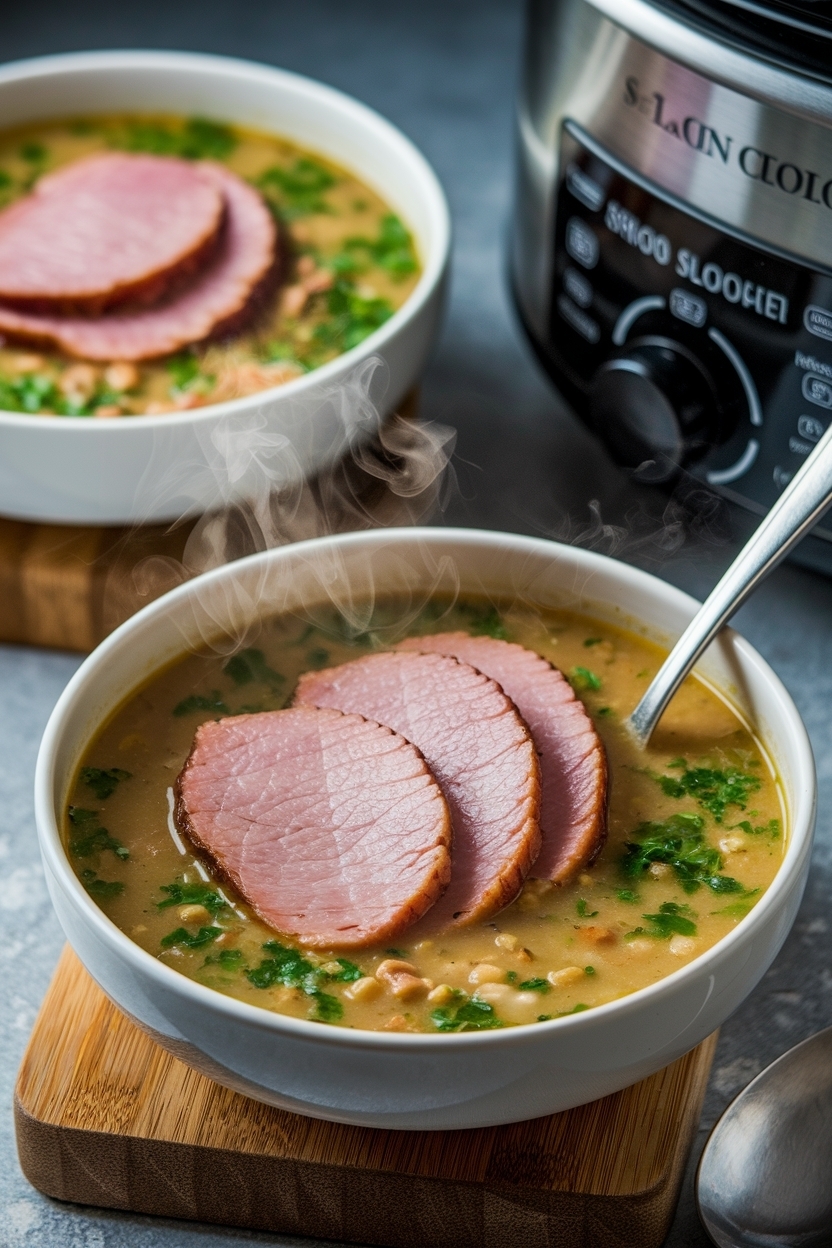 split pea soup recipe ham slow cooker