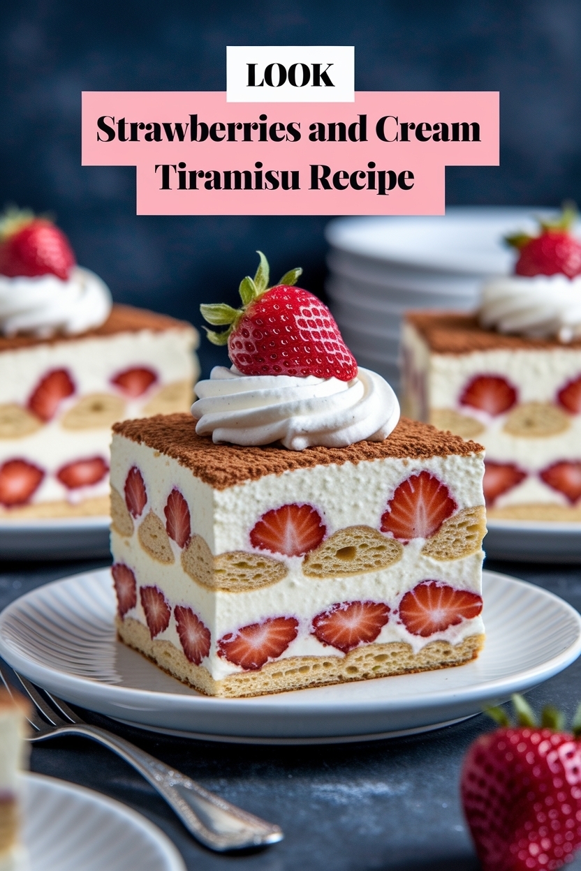 strawberries and cream tiramisu recipe