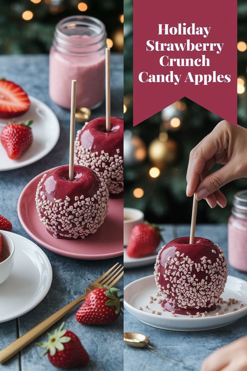 strawberry crunch candy apples