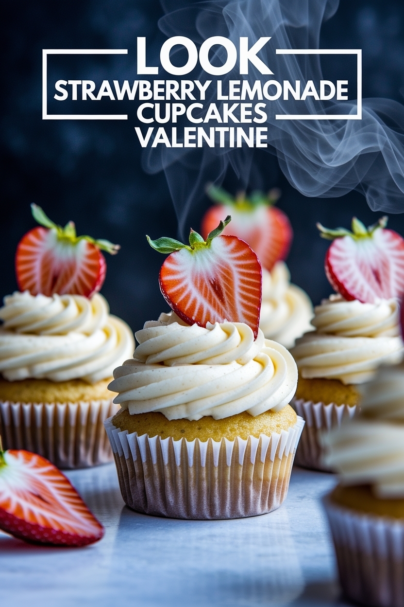 strawberry lemonade cupcakes valentine