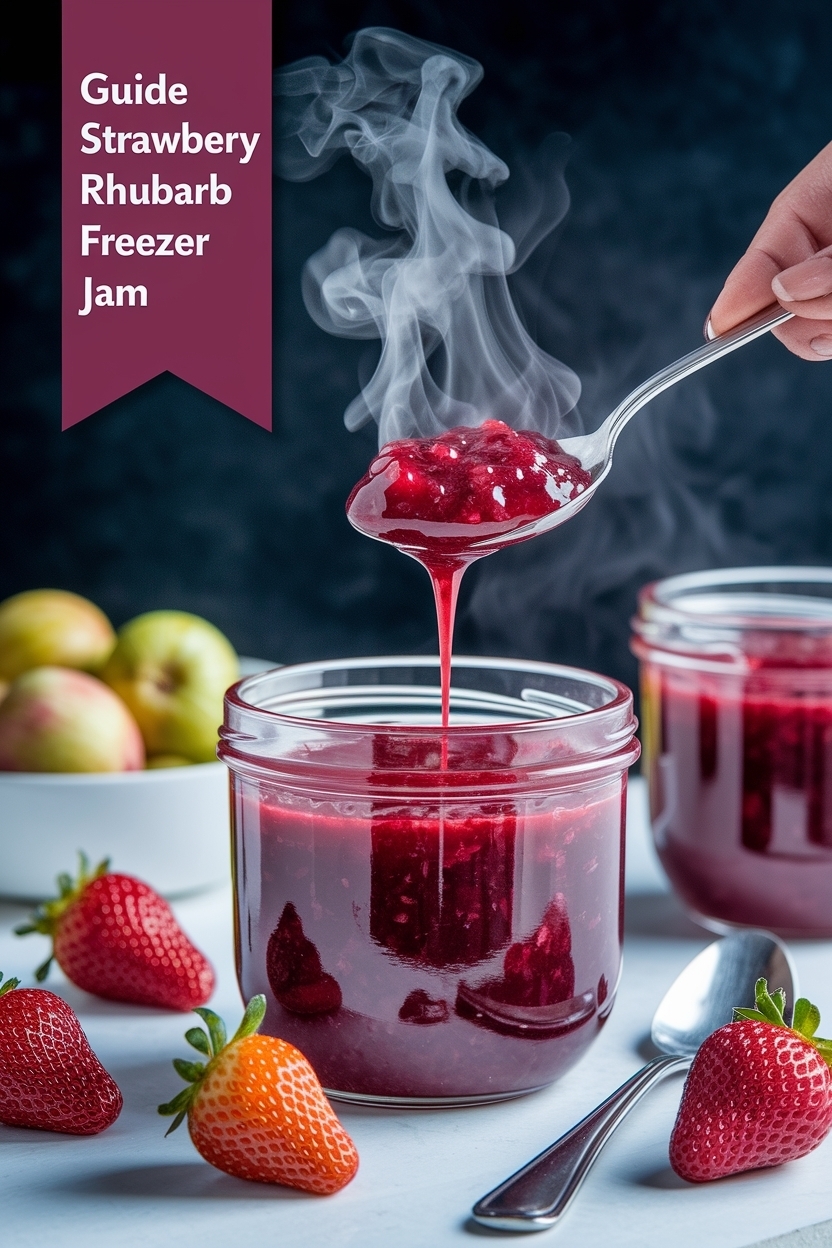 strawberry rhubarb freezer jam