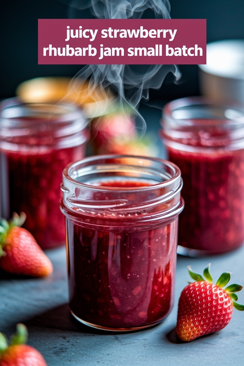 strawberry rhubarb jam small batch