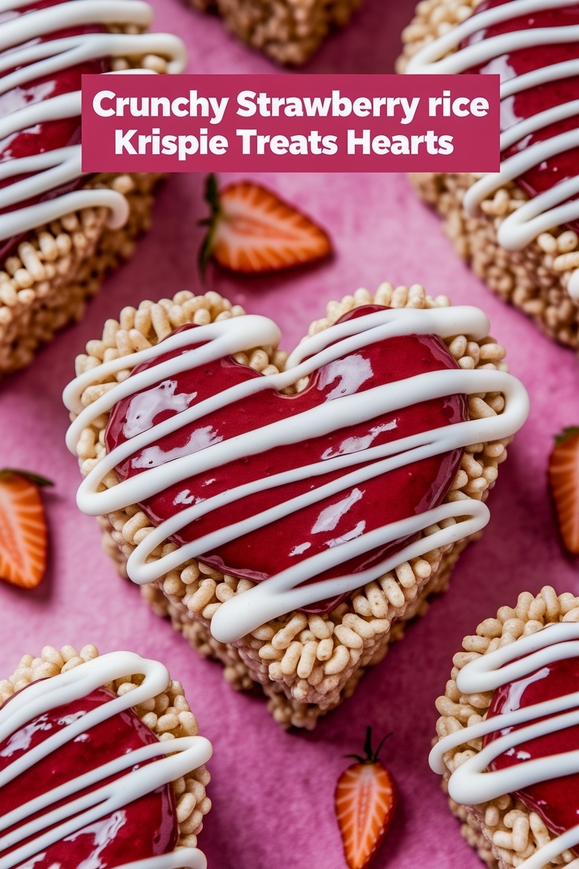 strawberry rice krispie treats hearts