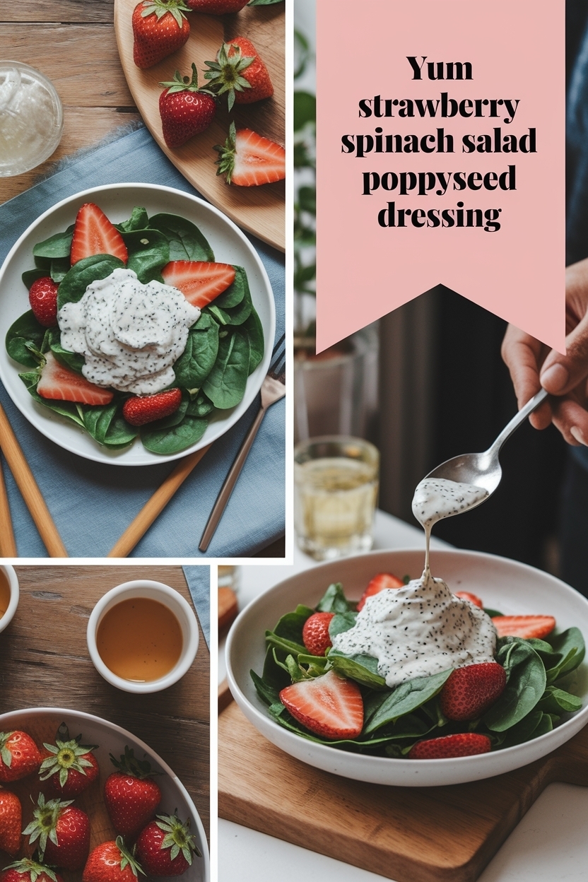 strawberry spinach salad poppyseed dressing