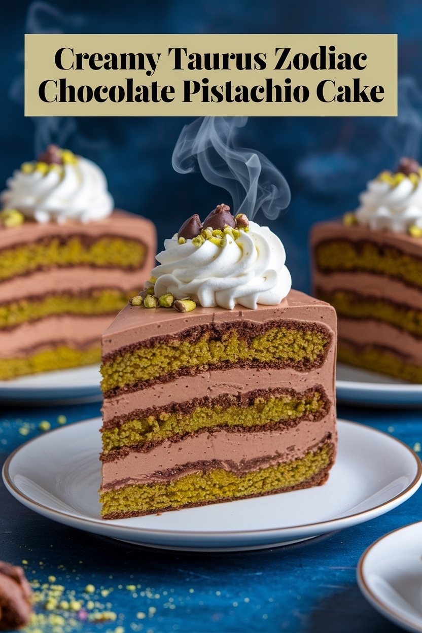 taurus zodiac chocolate pistachio cake