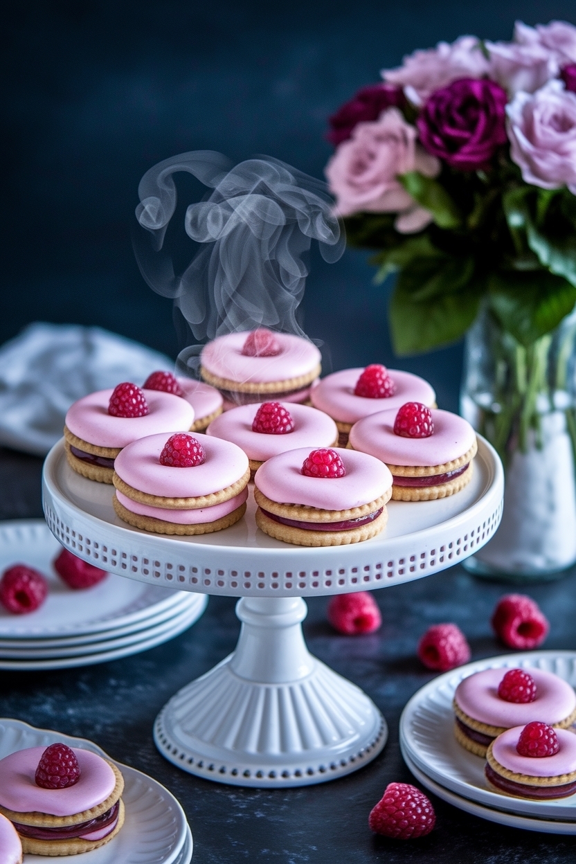 valentine linzer cookies raspberry jam